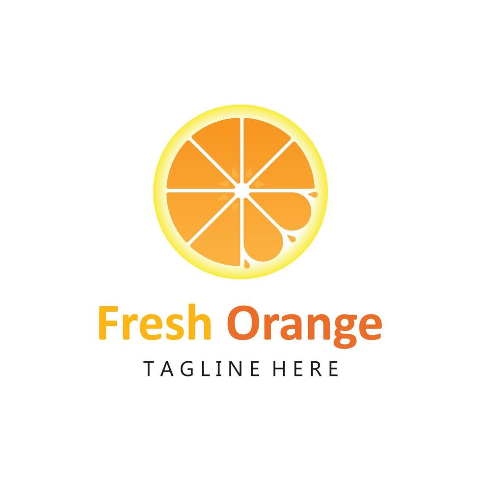 diseño de logotipo naranja vector