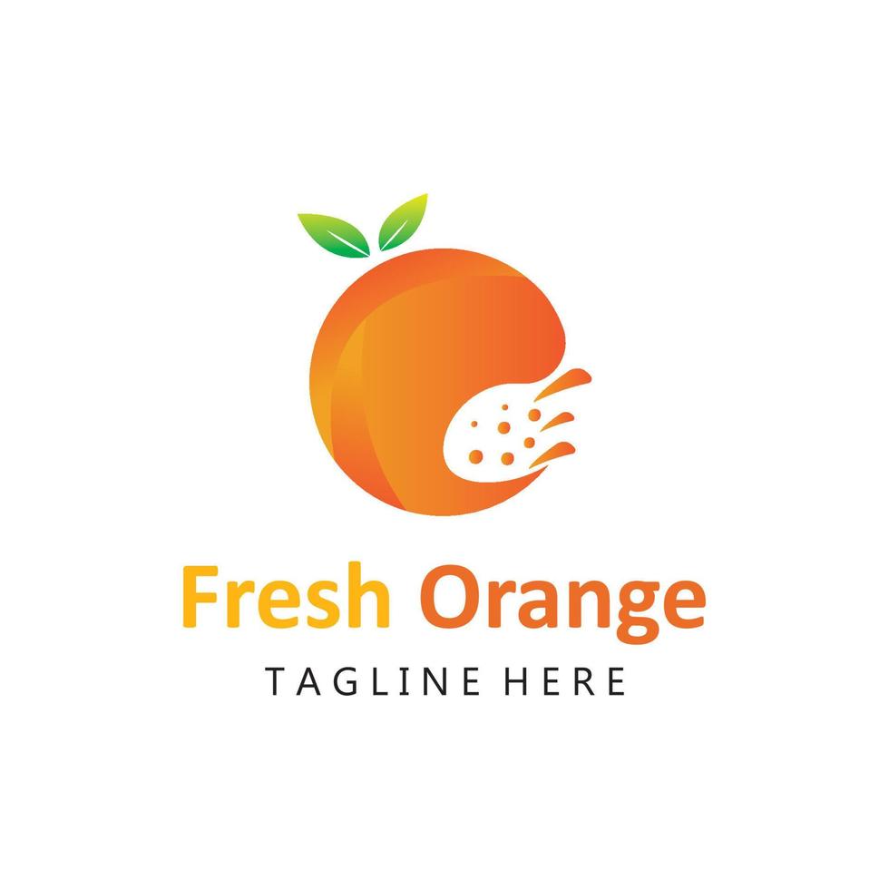 diseño de logotipo naranja vector