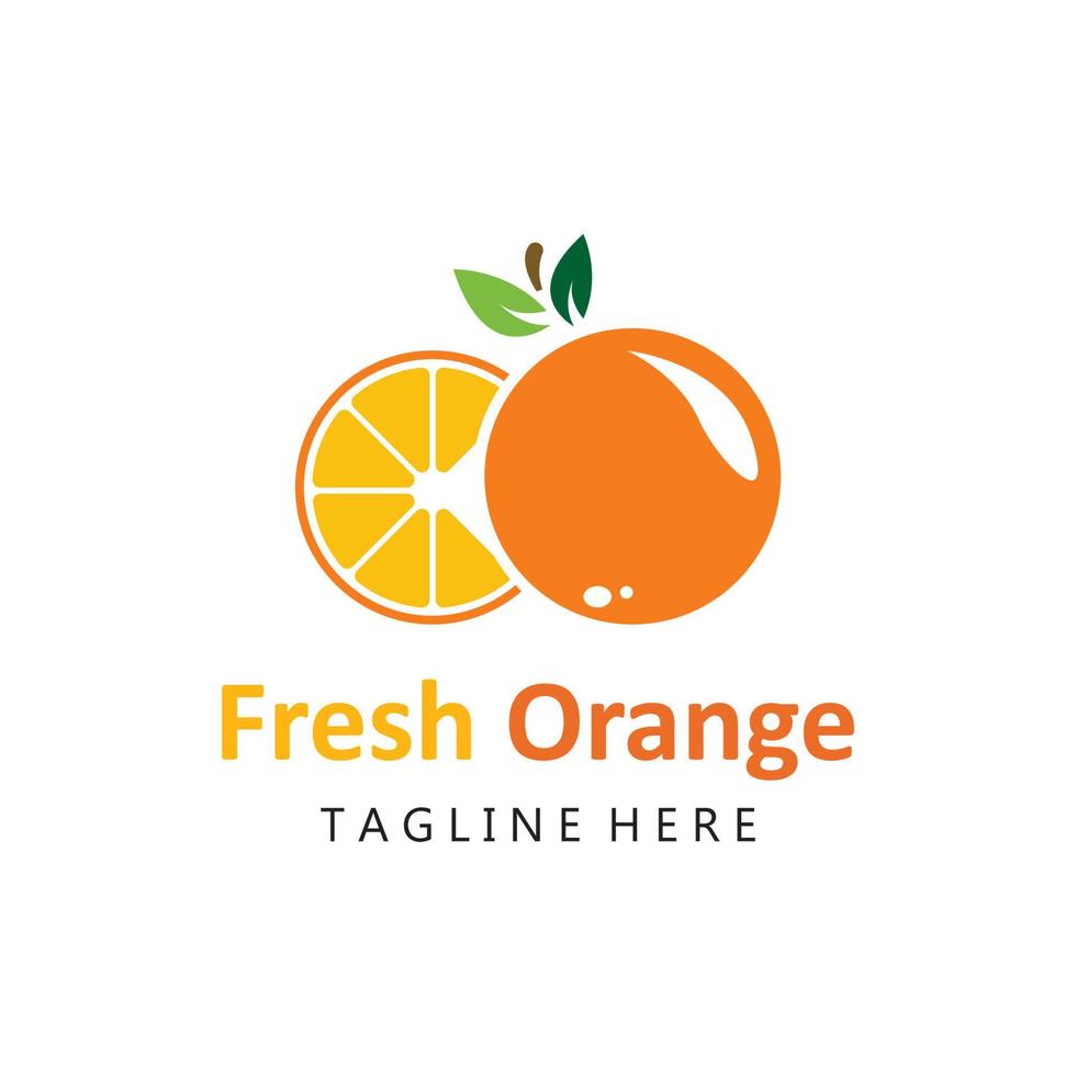 diseño de logotipo naranja vector