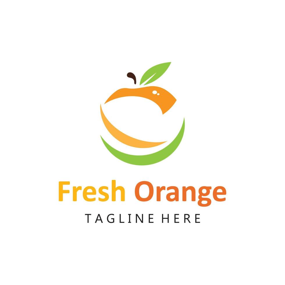 diseño de logotipo naranja vector