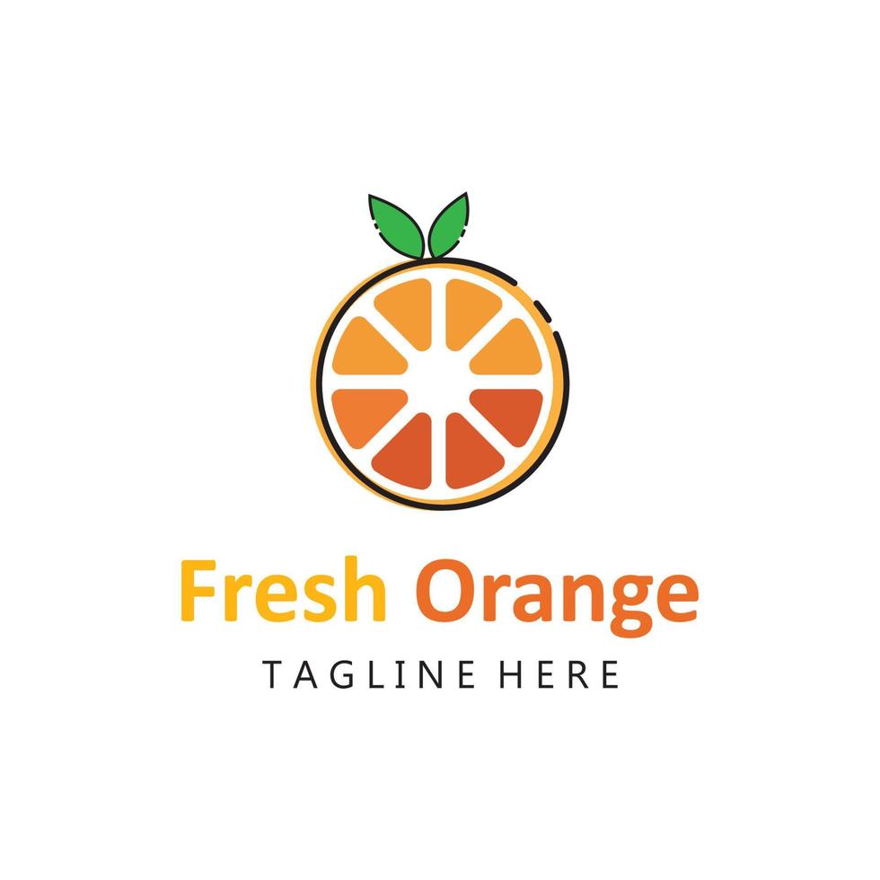 diseño de logotipo naranja vector