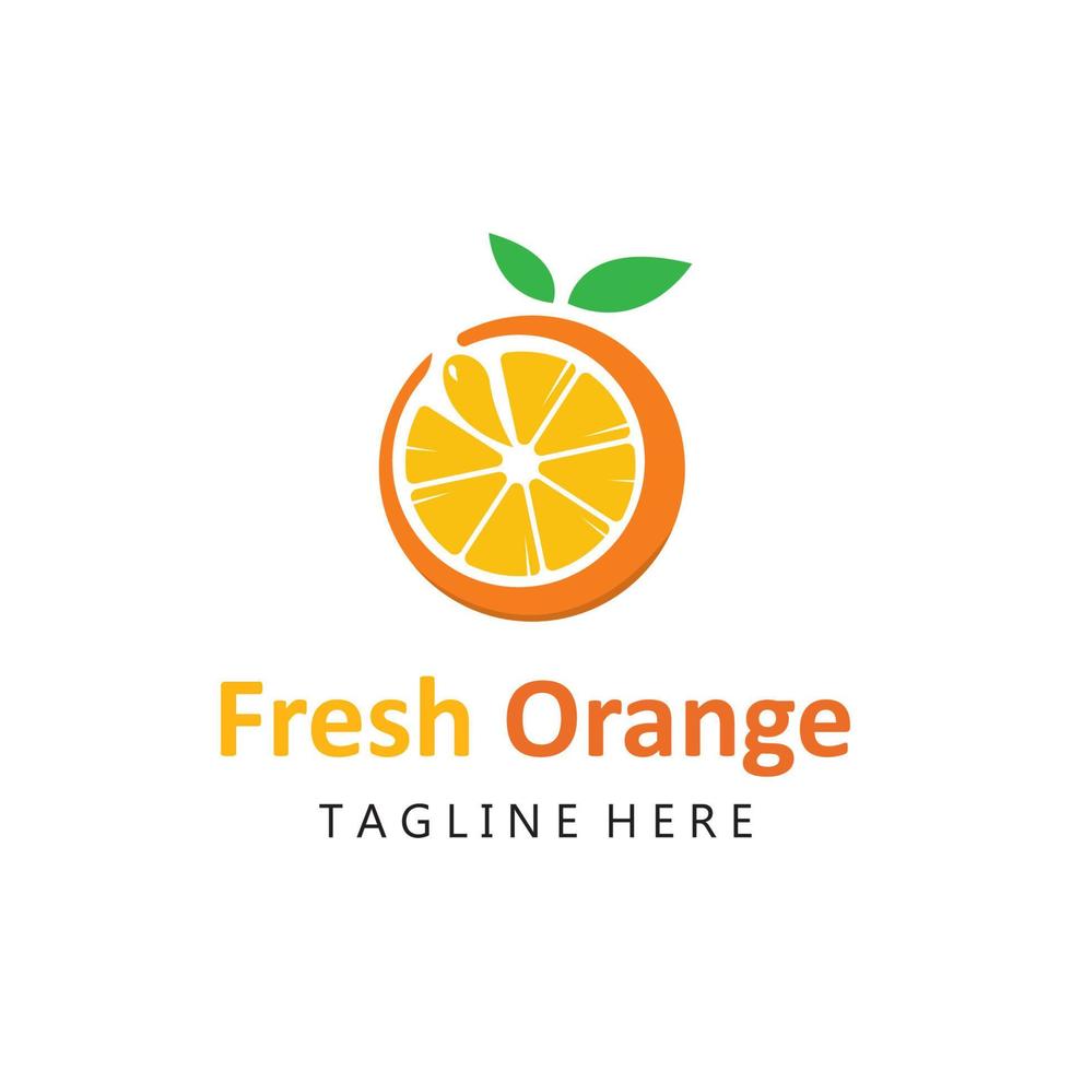 diseño de logotipo naranja vector