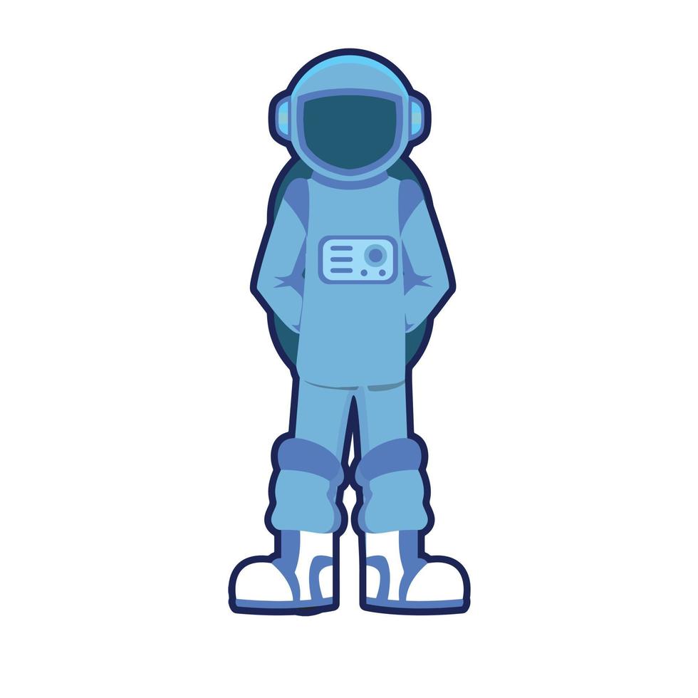 blue astronout 9 vector