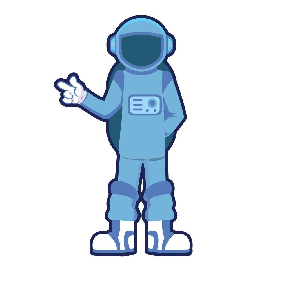 azul astronout 10 vector