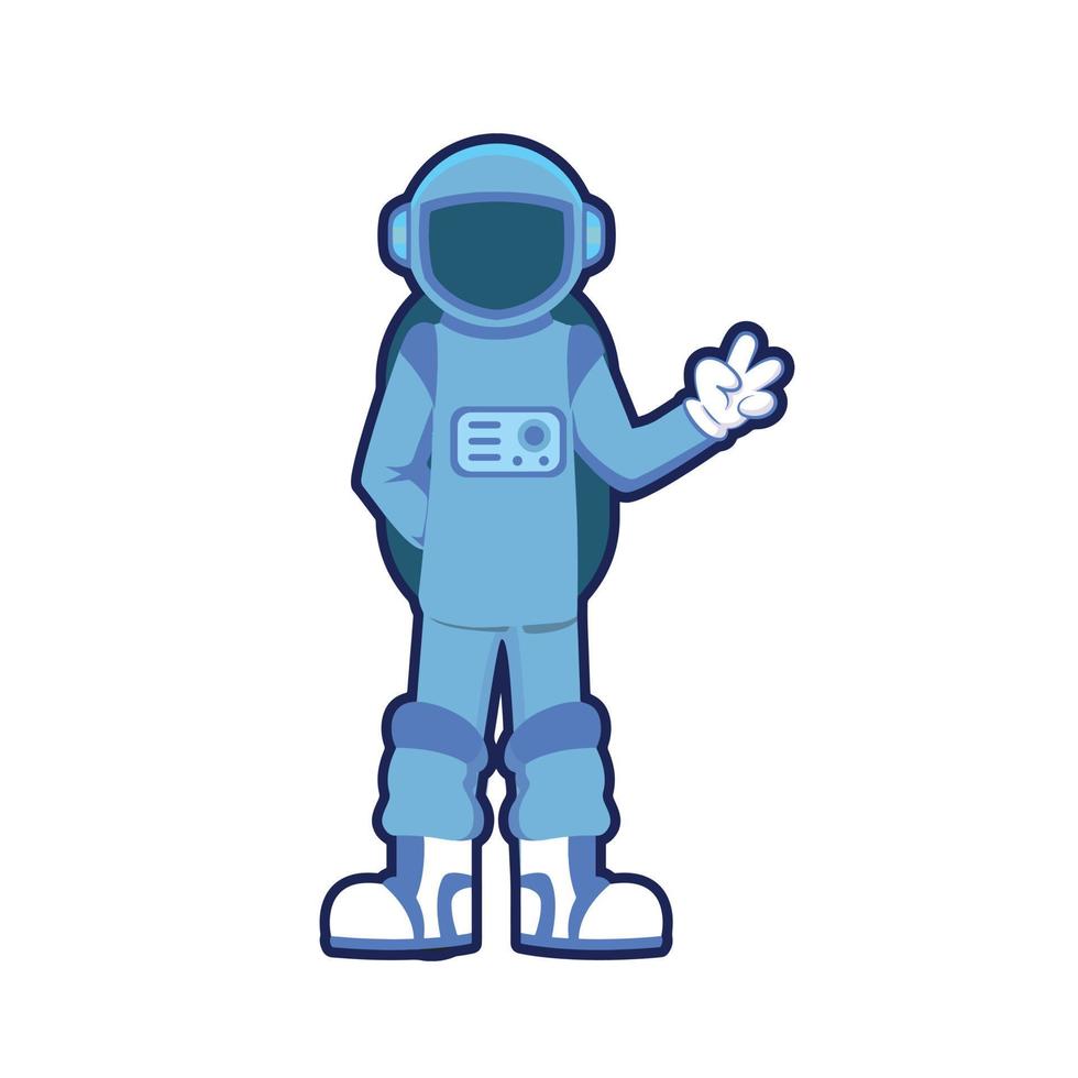 blue astronaut 8 vector