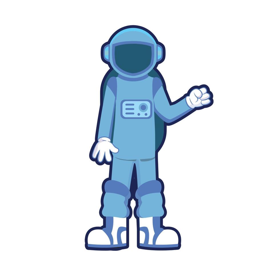 blue astronaut 2 vector