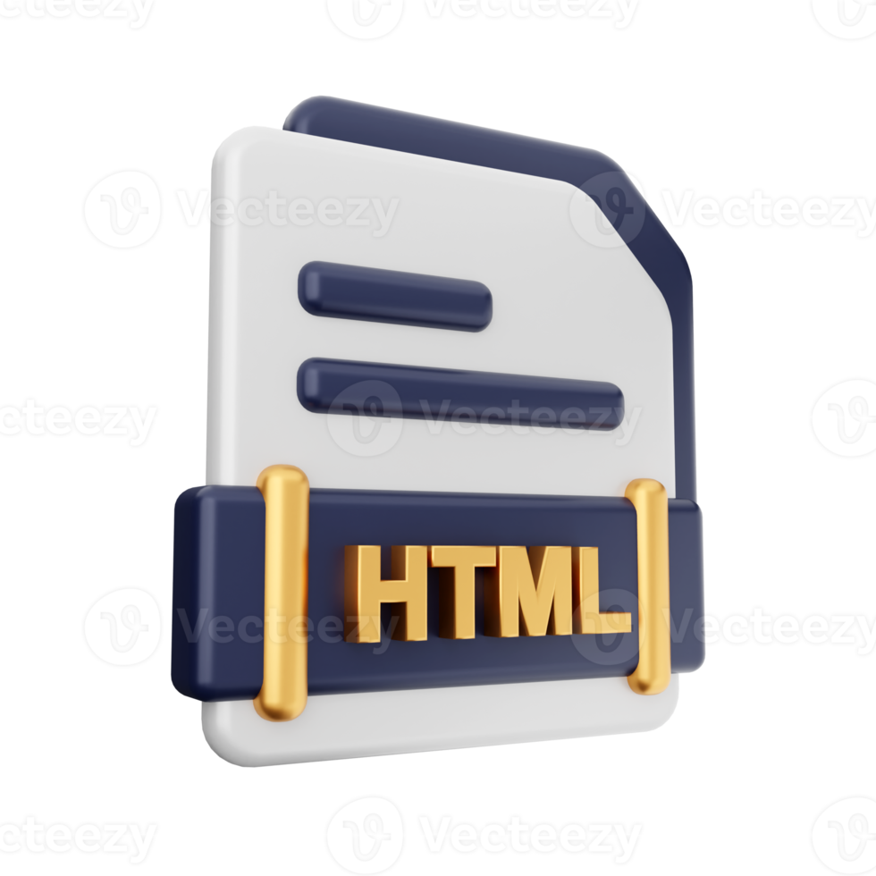 3d file HTML format icon png