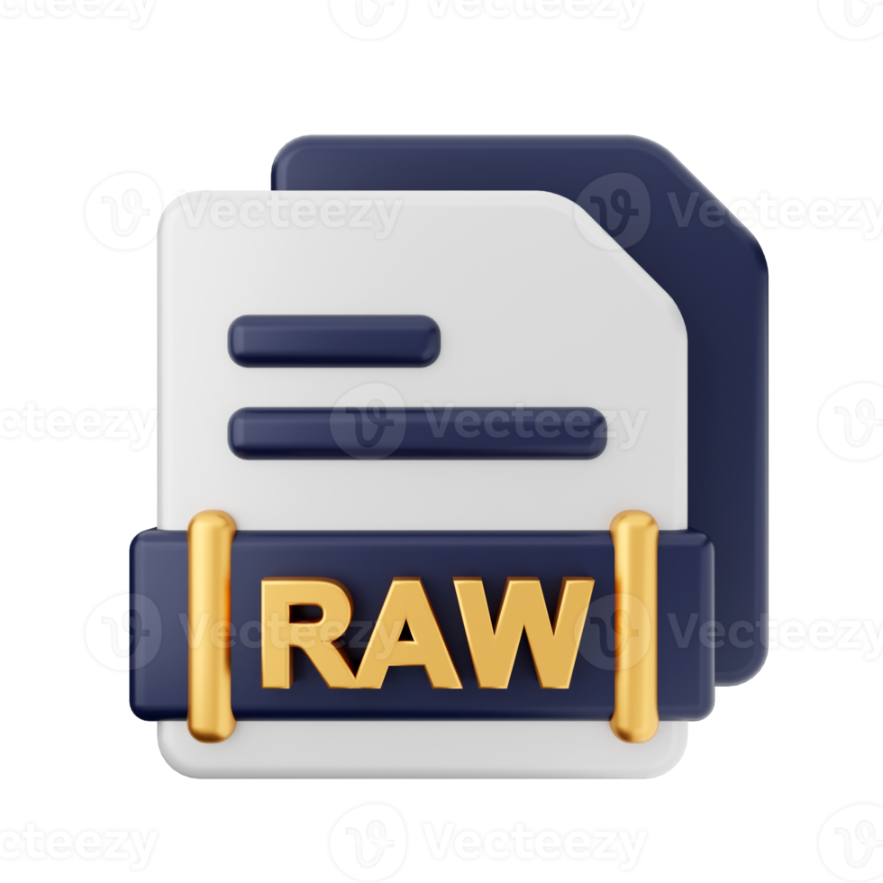 3d file RAW format icon png