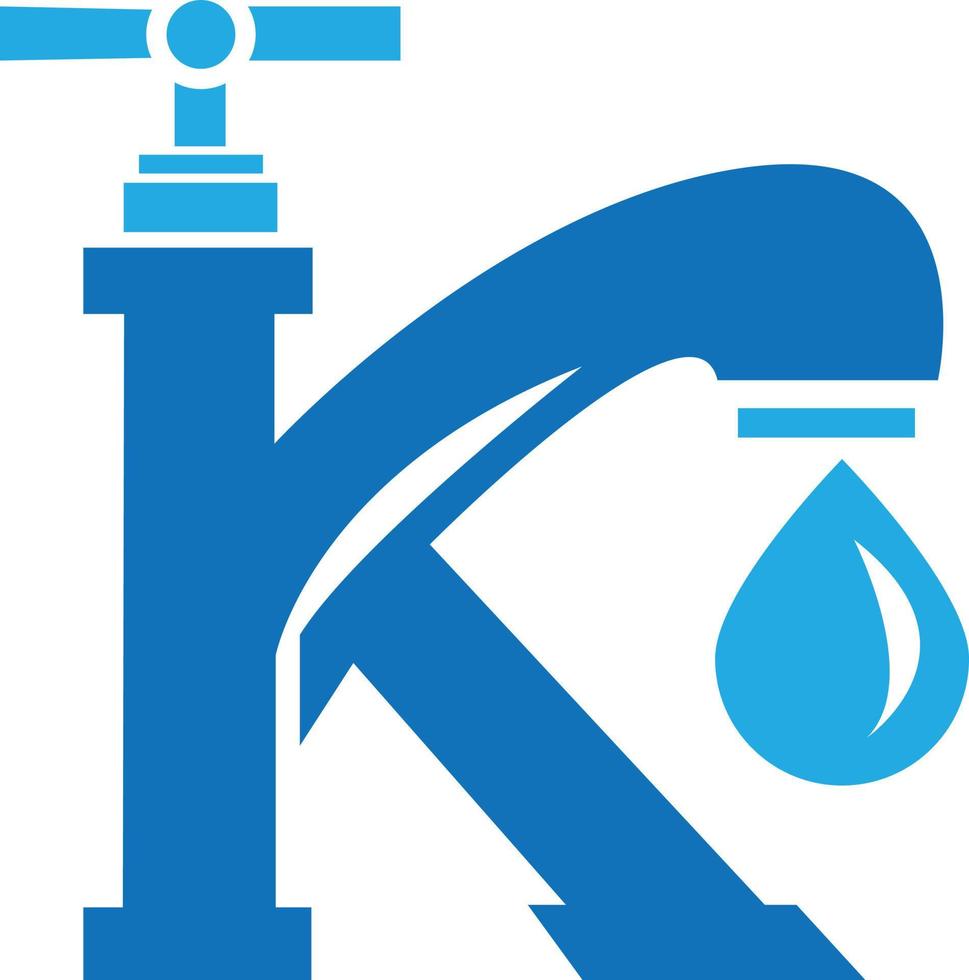 K plumber logo icon vector
