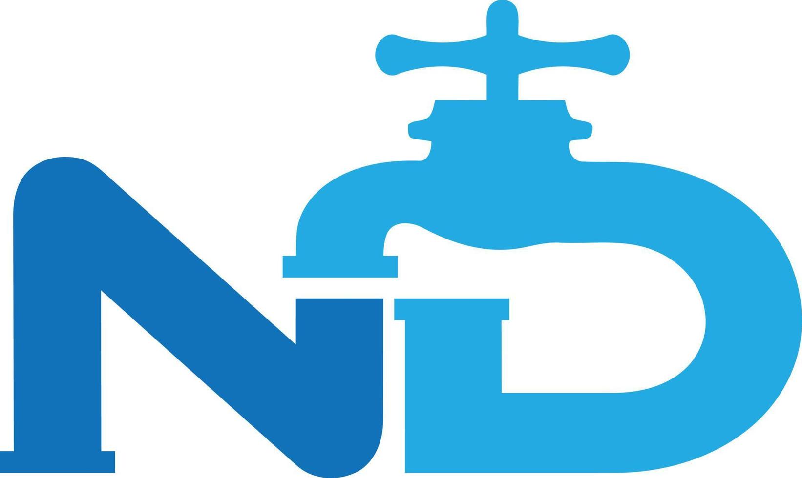 ND plumbing logo vector