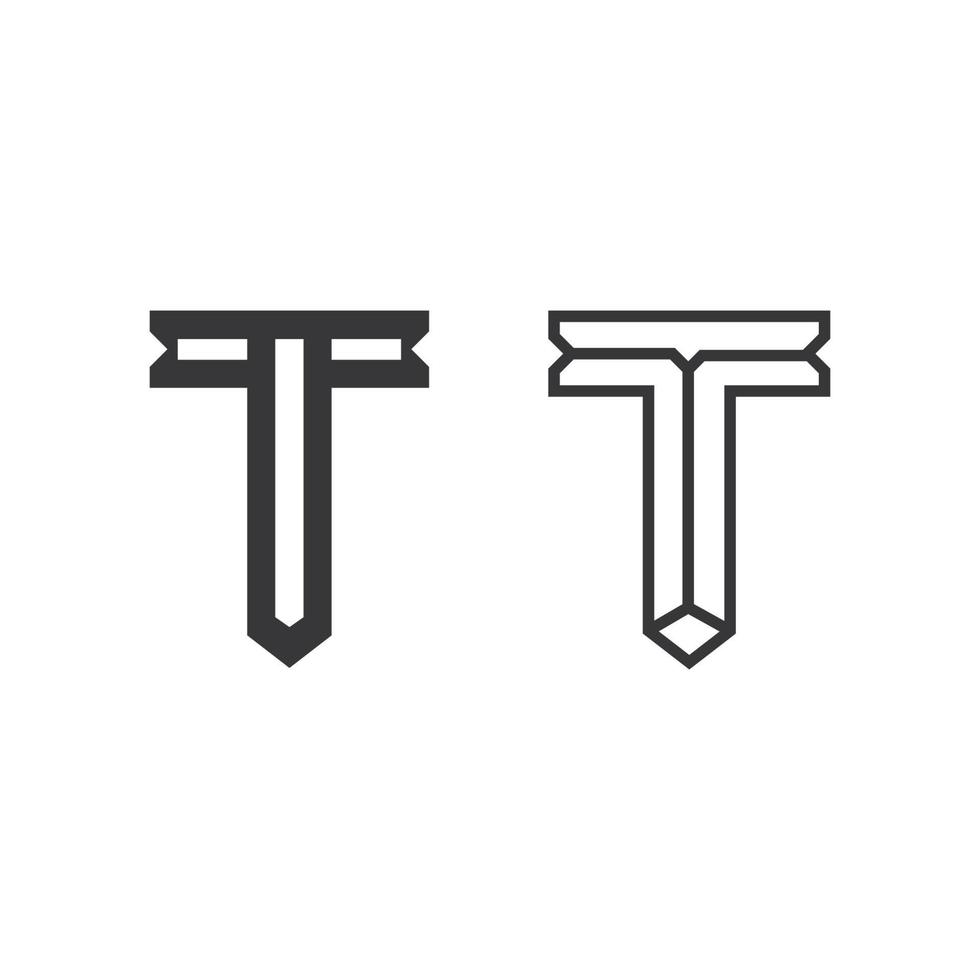 letter T logo image and font T design graphic  vector