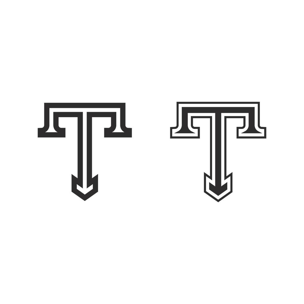 letter T logo image and font T design graphic  vector