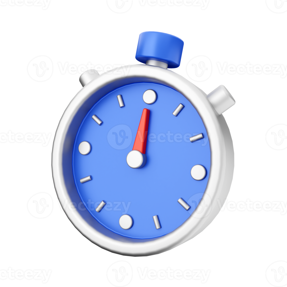 3d stopwatch timer icon render illustration png