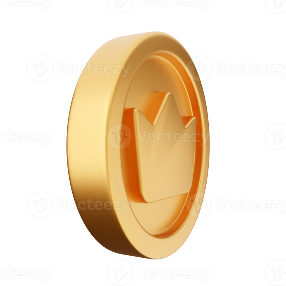 3d coin gold bronze silver icon png