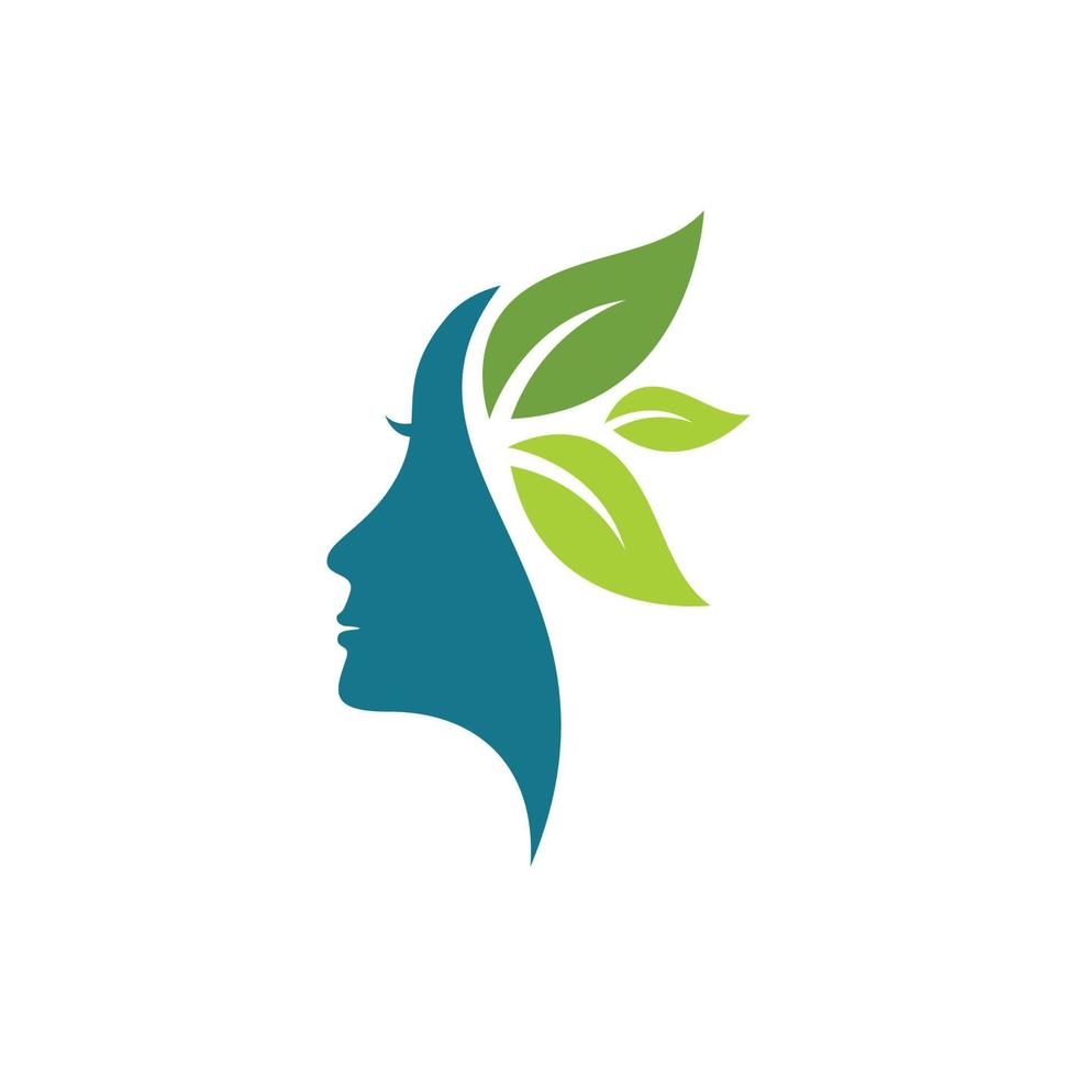 Woman face silhouette vector