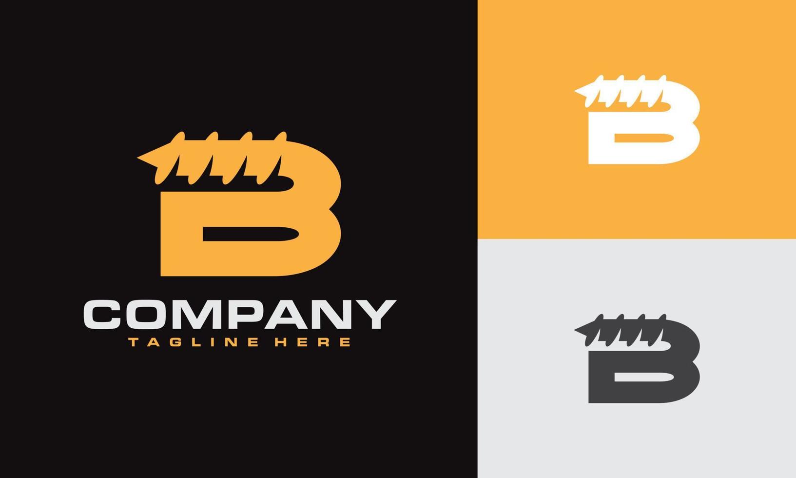 letter B drill logo vector