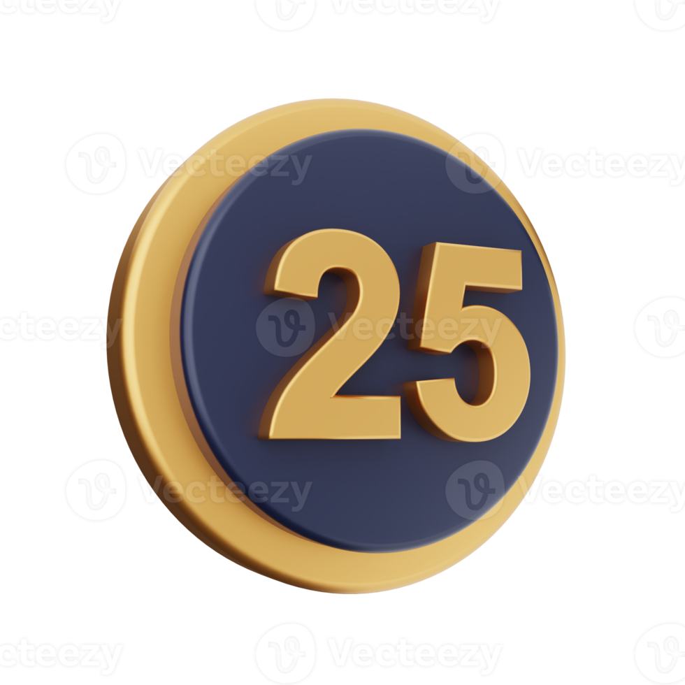 3d number icon illustration png