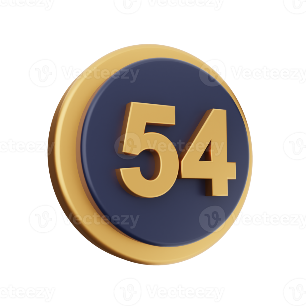 3d number icon illustration png