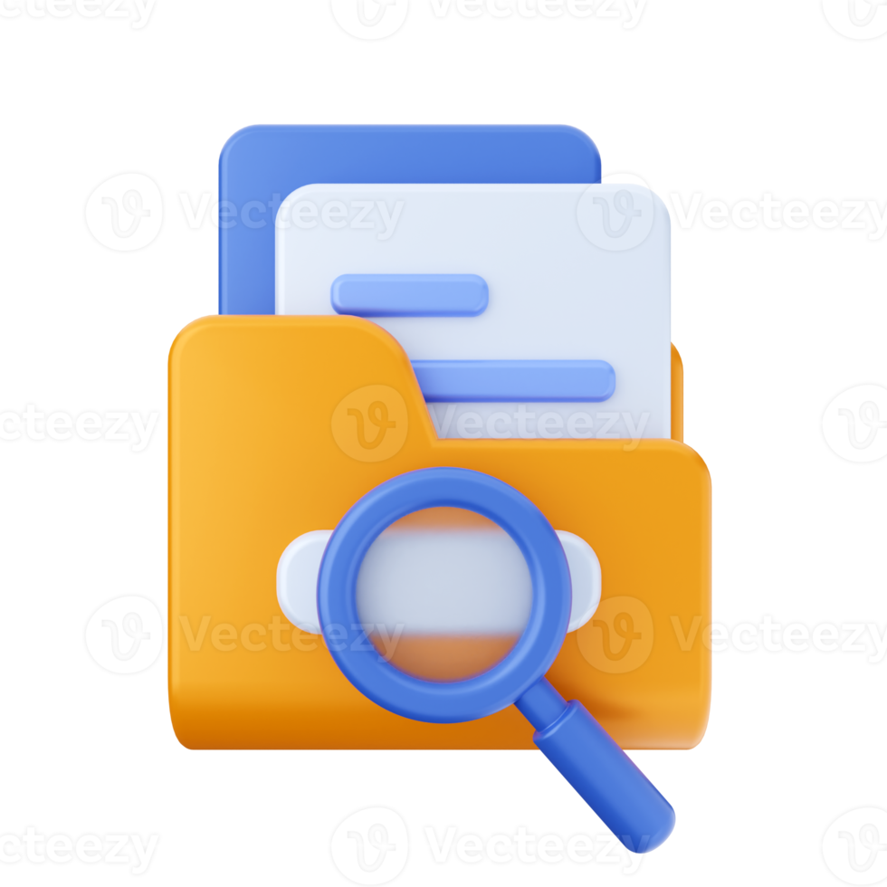3d file scan folder icon illustration png