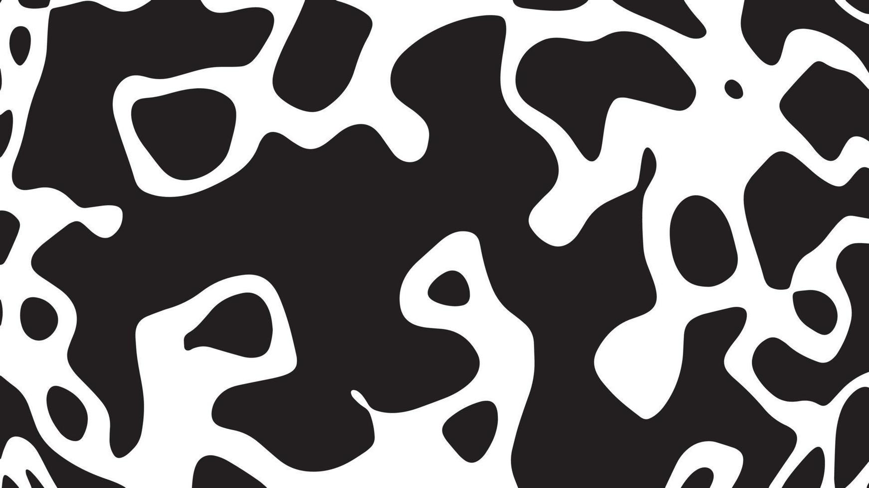 Black and white cow pattern animal skin texture vector