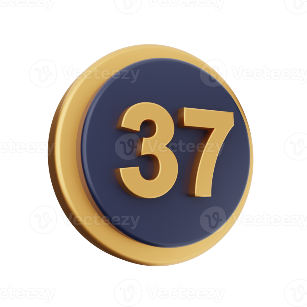 3d number icon illustration png