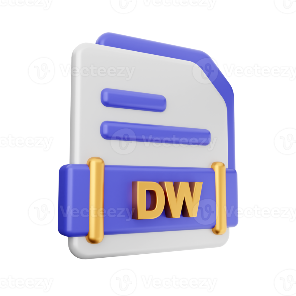 3d file DW format icon png