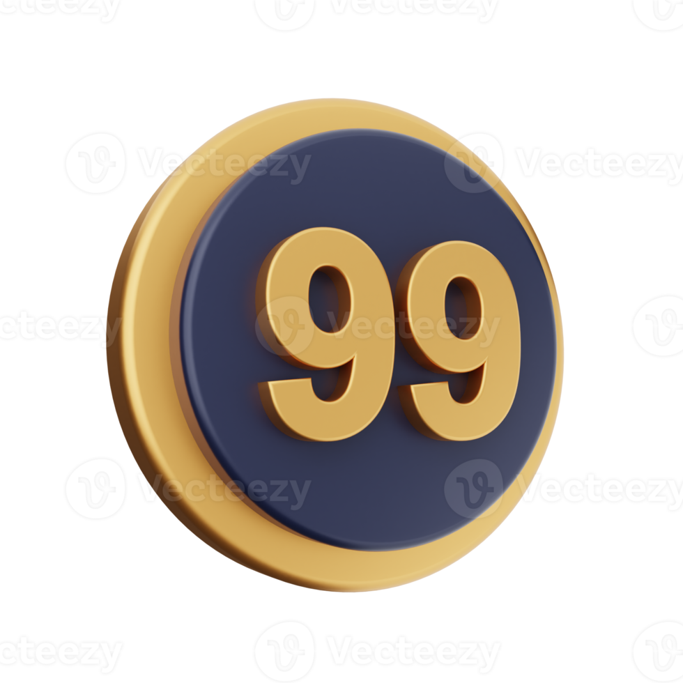 3d number icon illustration png