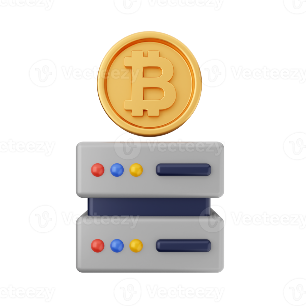 3d bitcoin cryptocurrency icon illustration png