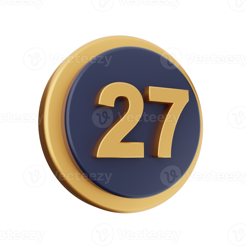 3d number icon illustration png