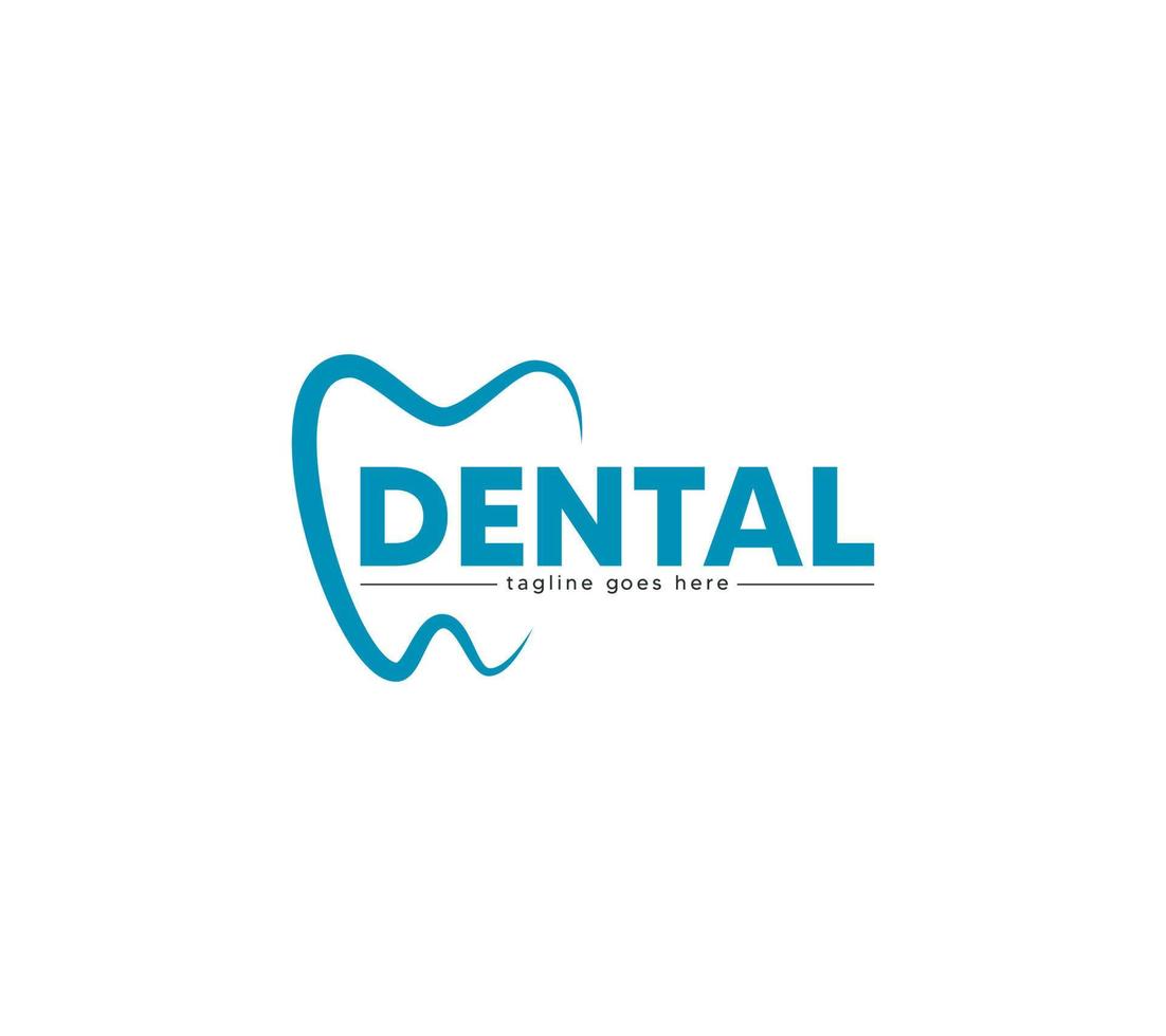 dental texto establecido logo en blanco fondo, vector ilustración.