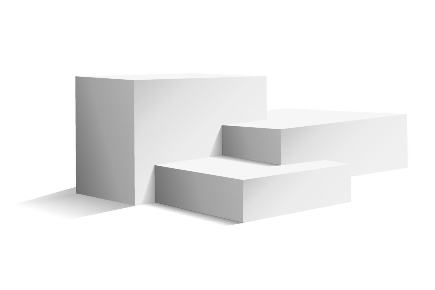 Podium. 3d pedestal. Vector illustration