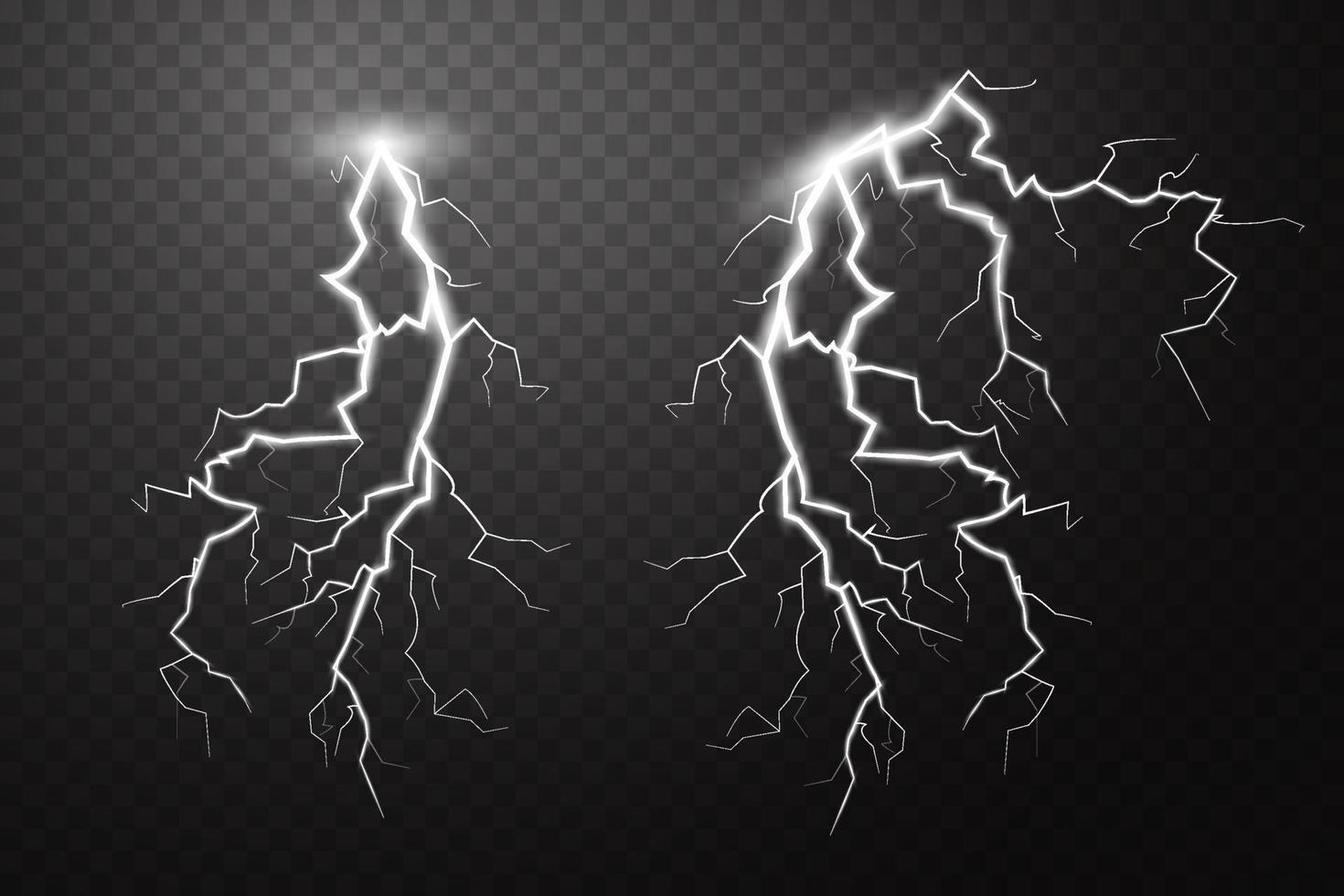 Thunderstorm with lightning. vector