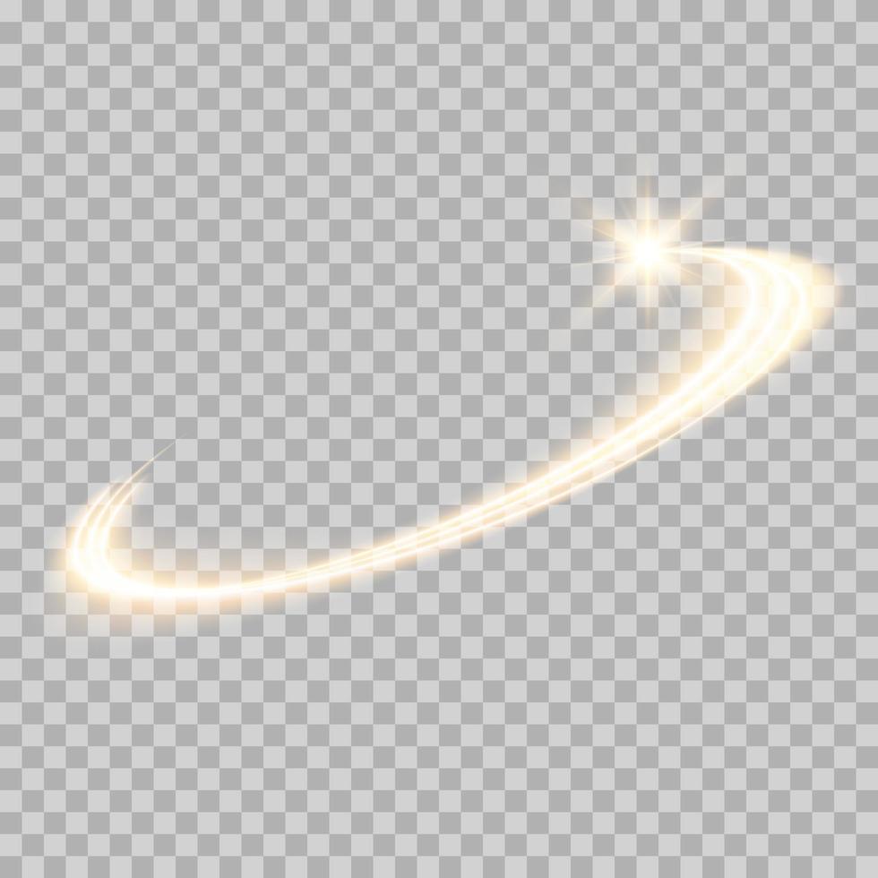 Shining lines. Glowing Trail Wave Vector Light Effect. Vector illustration