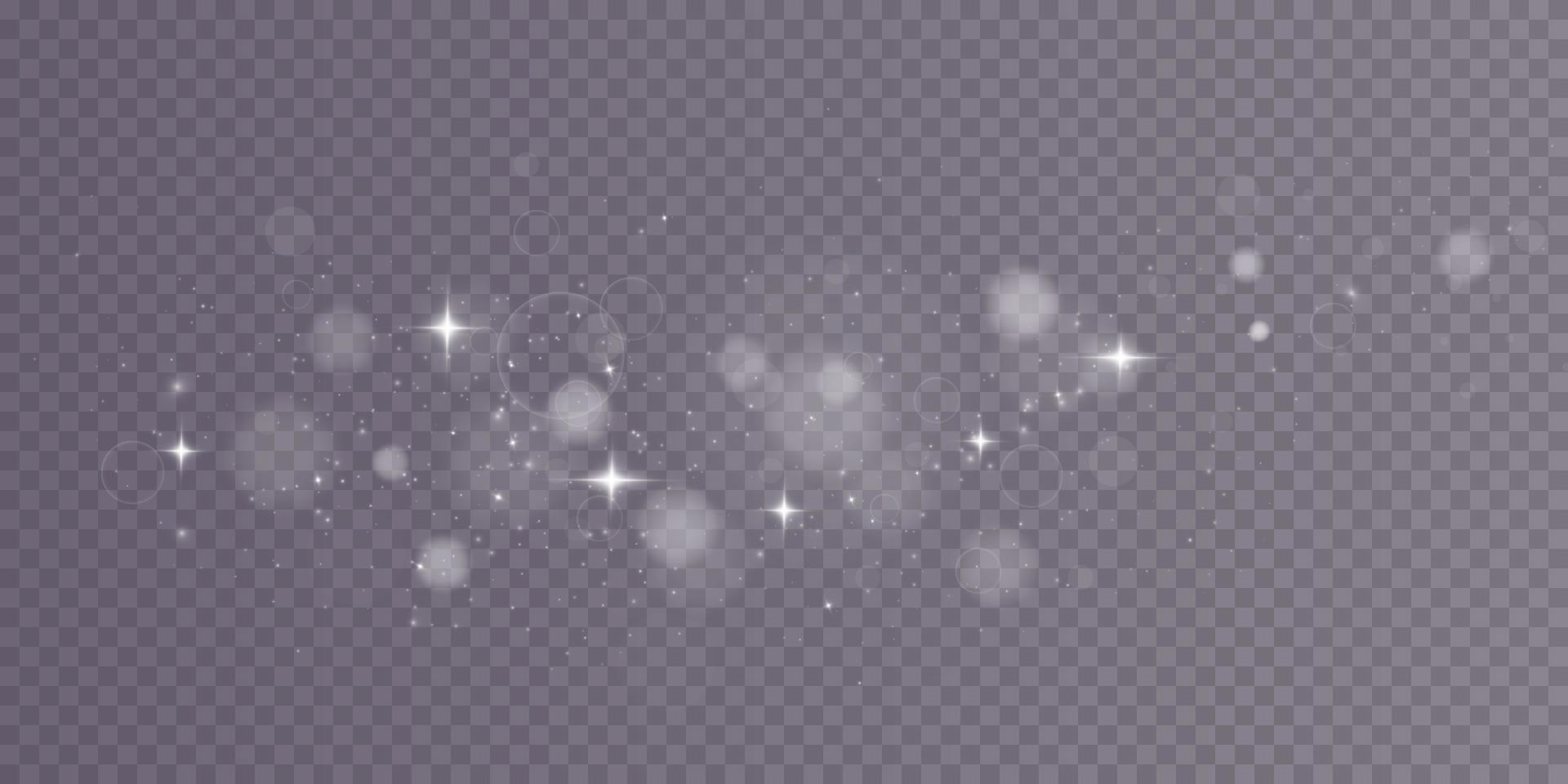 ligero resumen brillante bokeh luces. ligero bokeh efecto aislado en transparente antecedentes. Navidad antecedentes desde brillante polvo. Navidad concepto llamarada brillar. vector