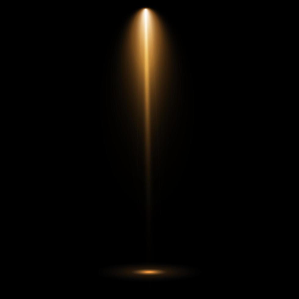 Golden Spotlights. Scene. Light Effects. Glow light effect. vector