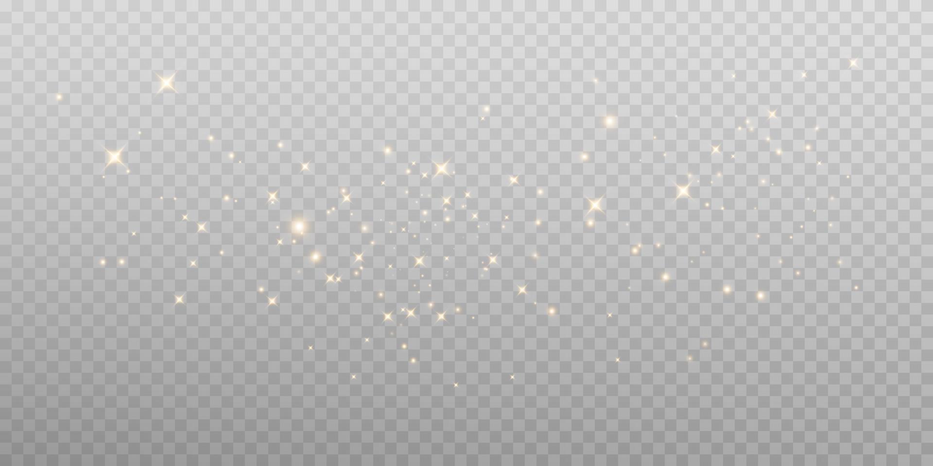dorado bokeh luces con brillante partículas vector