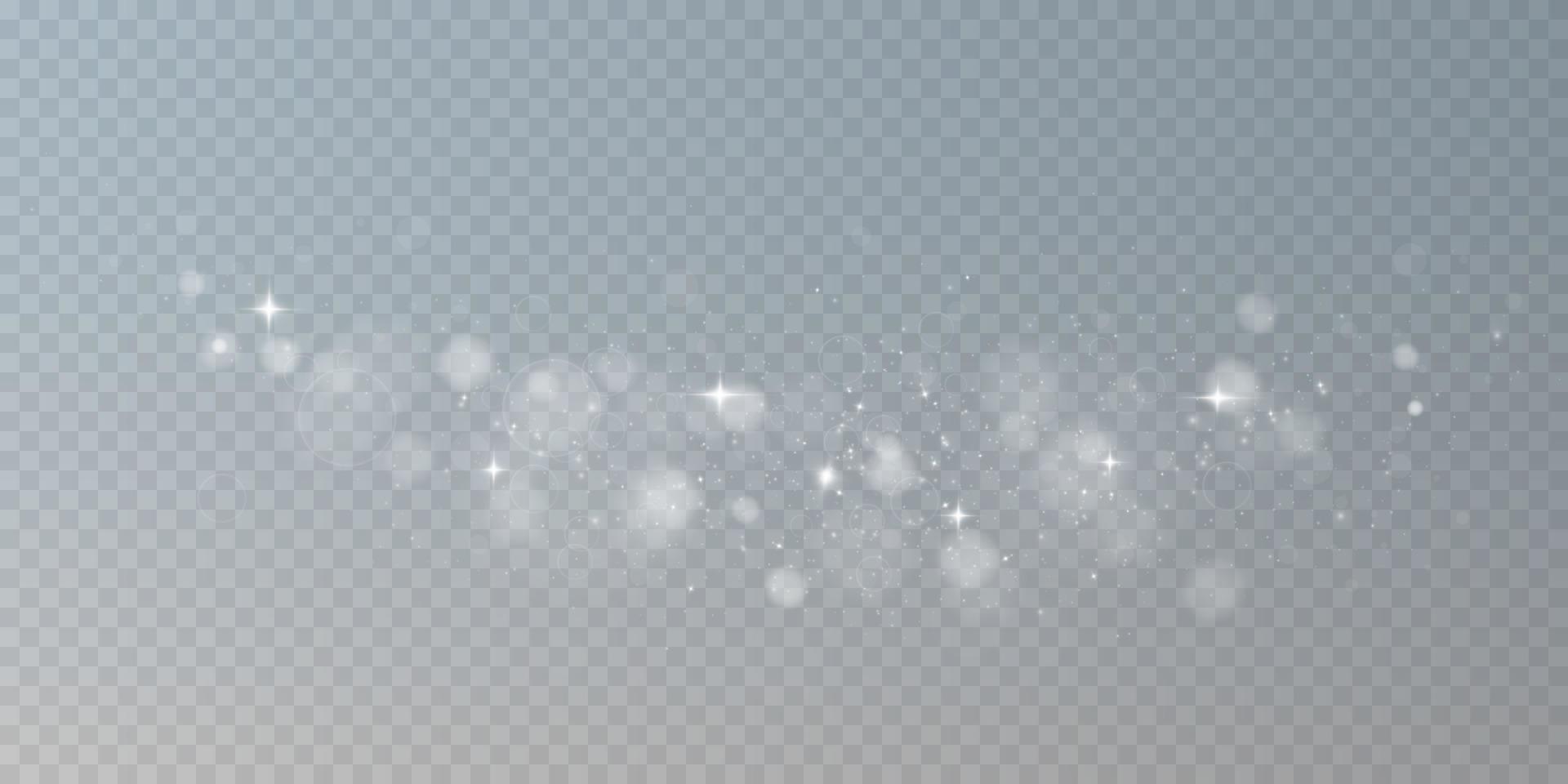 ligero resumen brillante bokeh luces. ligero bokeh efecto aislado en transparente antecedentes. Navidad antecedentes desde brillante polvo. Navidad concepto llamarada brillar. vector