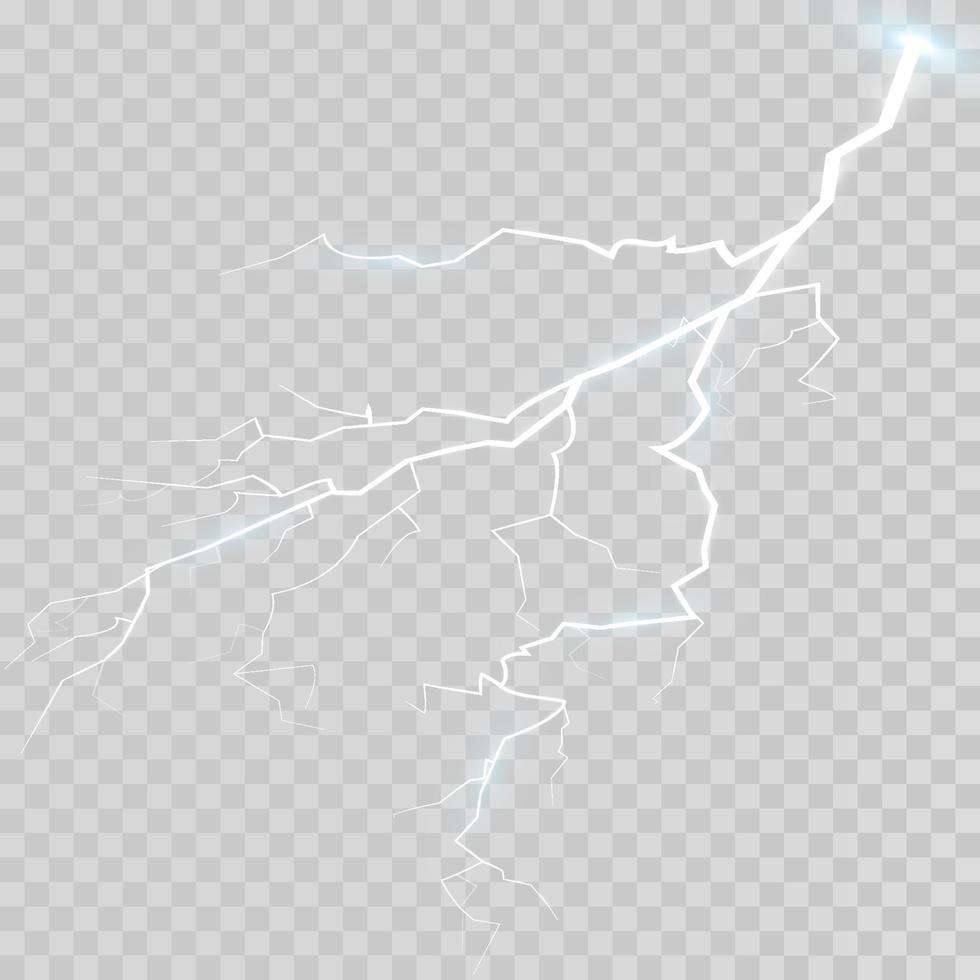 Thunderstorm with lightning. vector