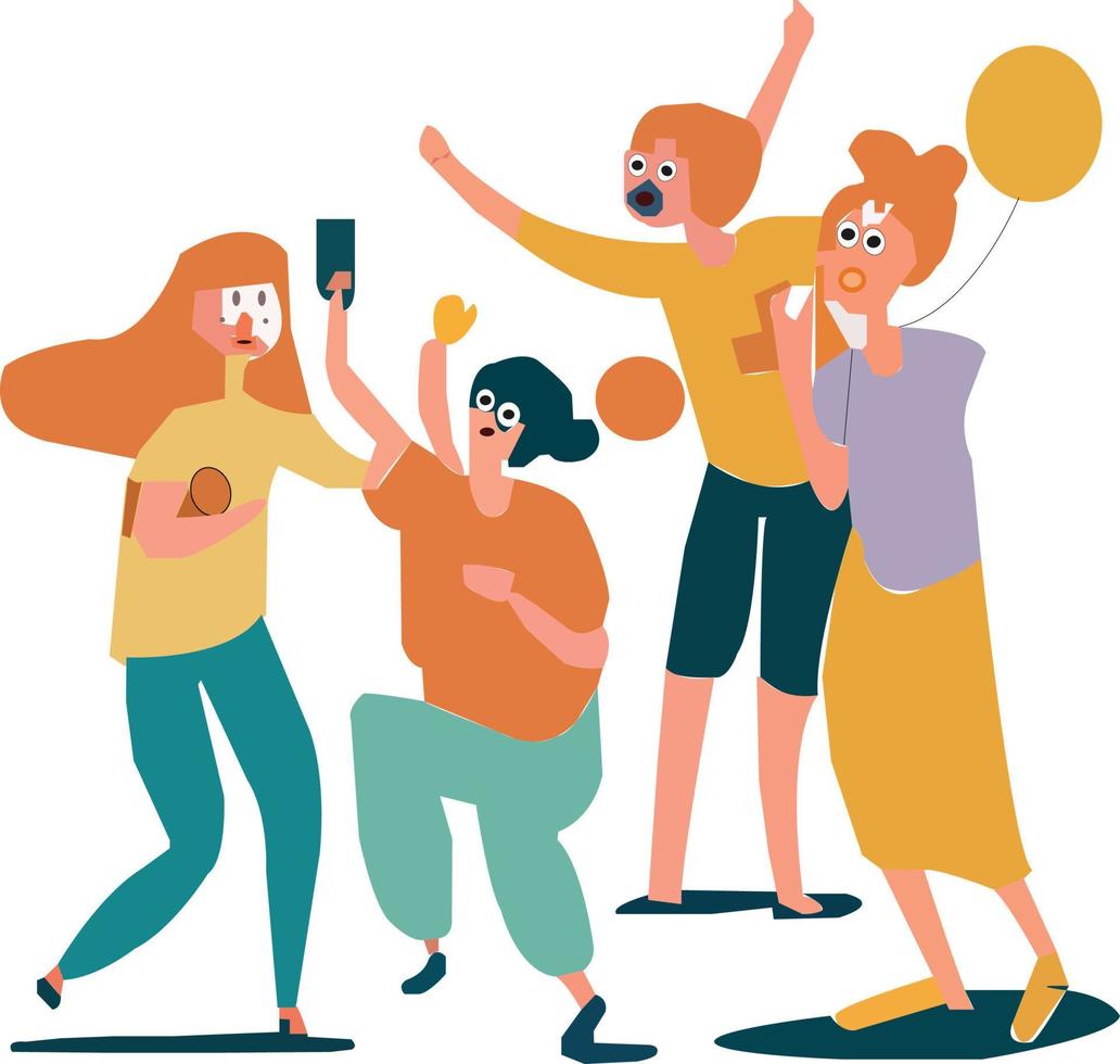 vector free enjoying people group