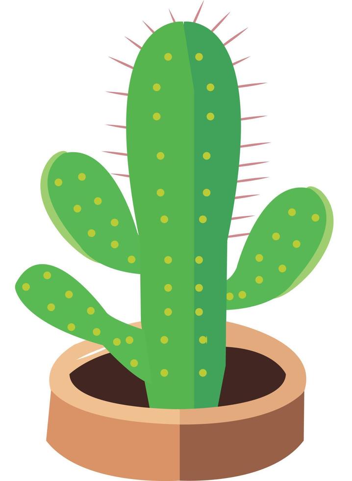 vector free cactus in pot