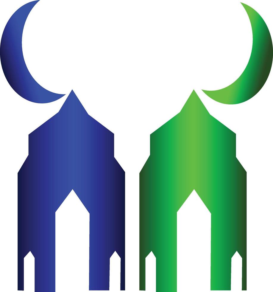 Islamic library logo icon vector