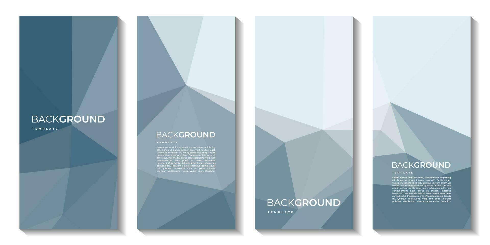 a set of brochure with colorful background. banners design. triangle shapes. lowpoly design. vector