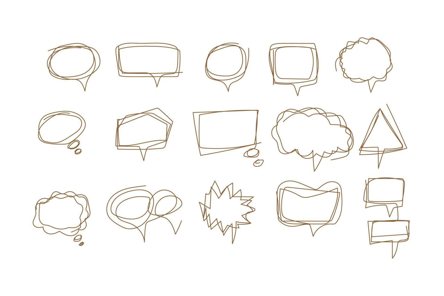 logo design line art bubble speech set vector