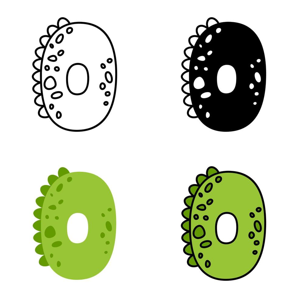 Number 0 in flat style isolated vector