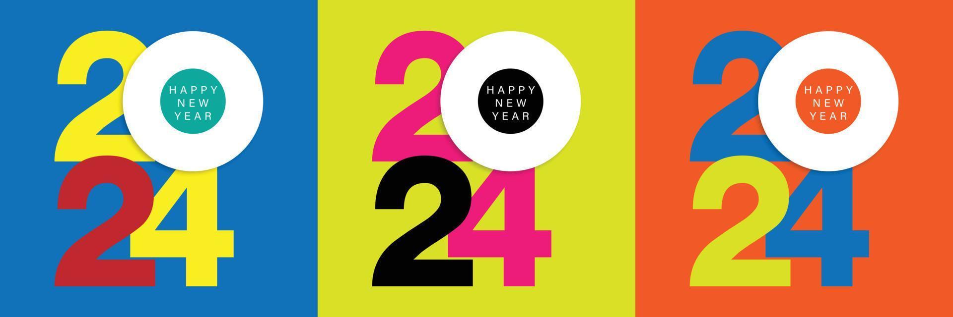 2024 logo icon, New Year logo. 2024 calendar design elements elegant
