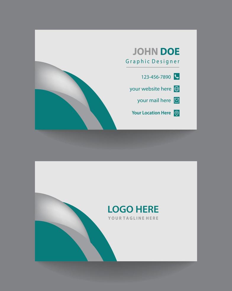 creative unique business card design. modern branding identity card design. vector