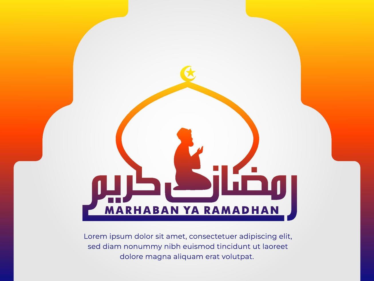 illustration of a Muslim praying. Muslims who pray during Ramadan. Vector illustration