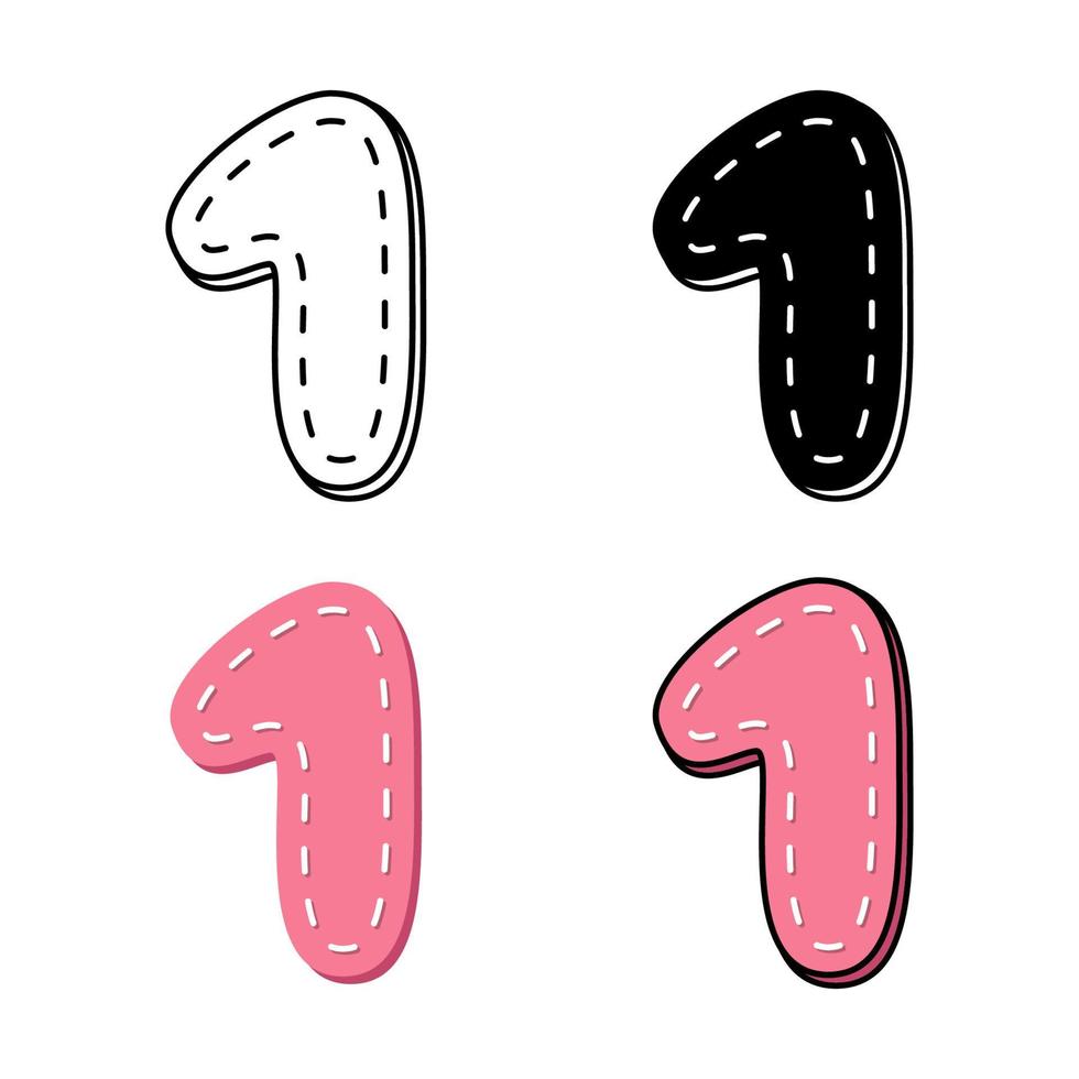 Number 1 in flat style isolated 22053532 Vector Art at Vecteezy