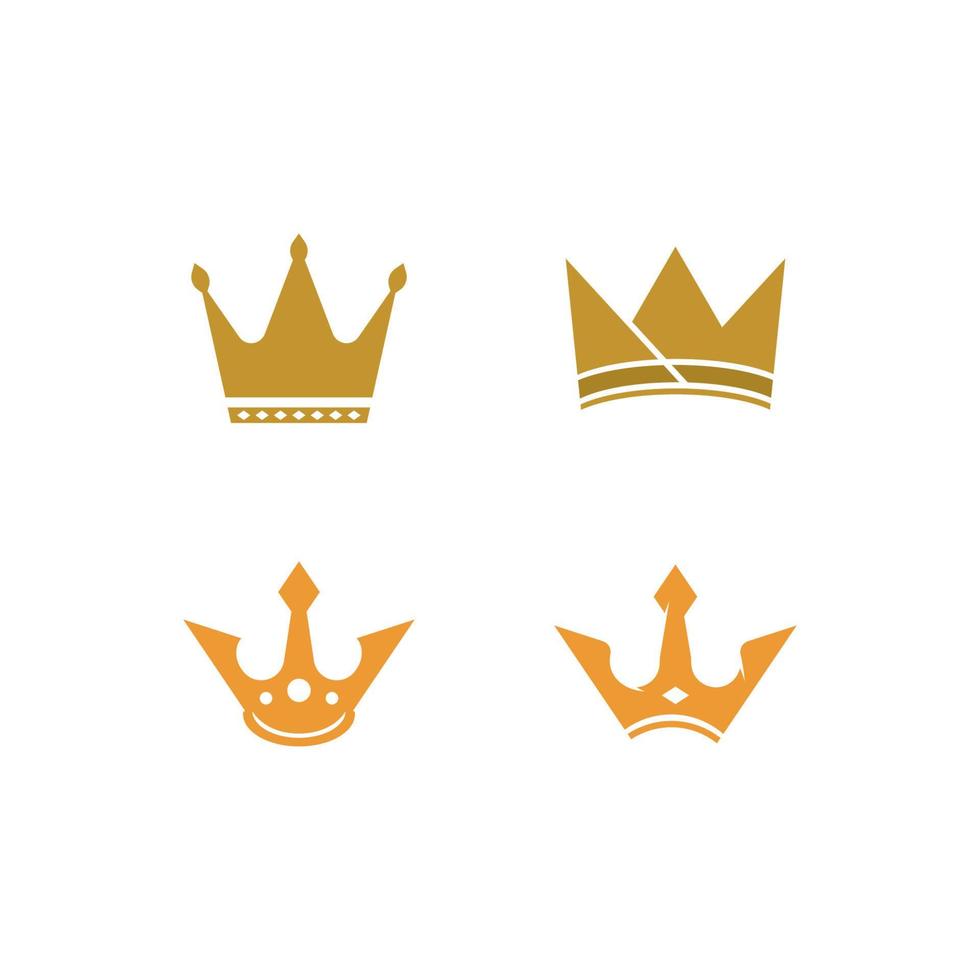 icono de vector de plantilla de logotipo de corona