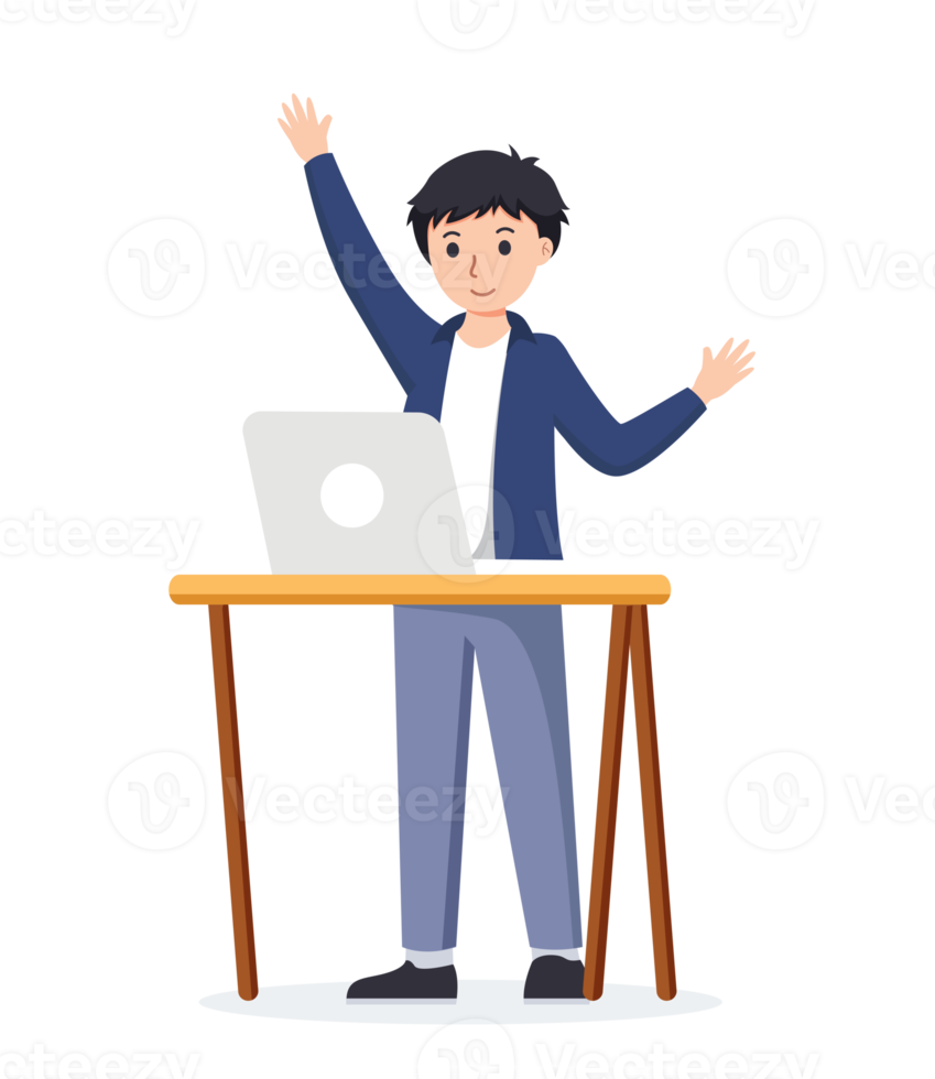 Work from home, co-working space illustration png